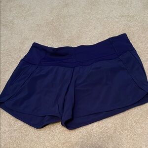 Lulu Lemom Navy Blue Athletic Shorts